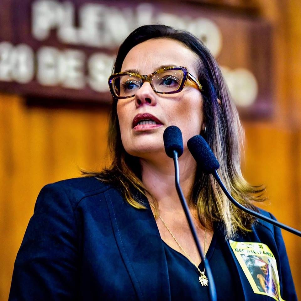 Juliana Brizola lança campanha ao governo em frente à Redenção, na rua José Bonifácio