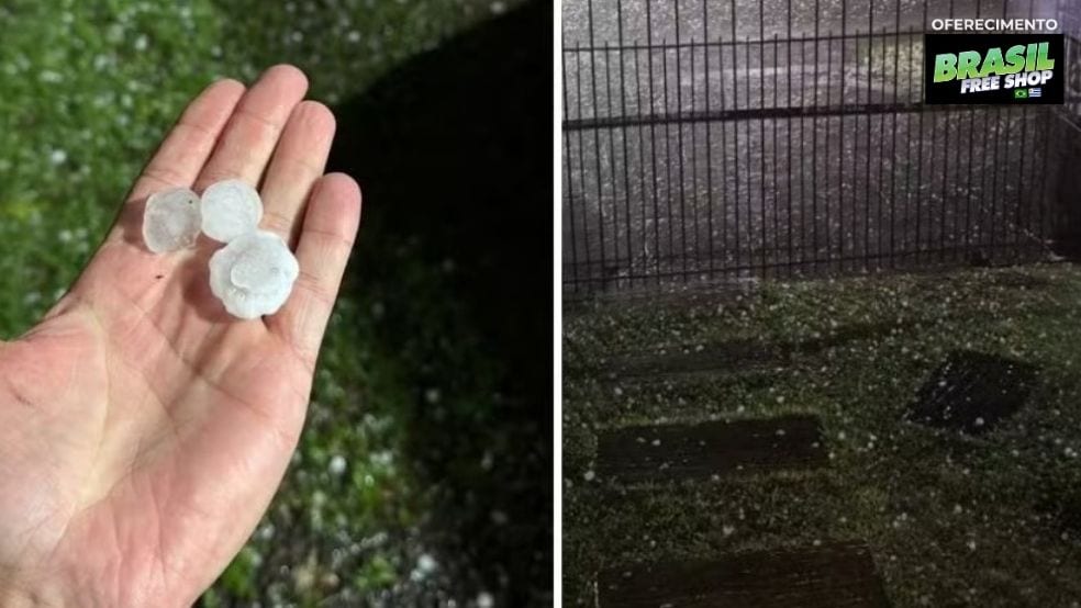 Moradores e turistas recebem alerta vermelho durante temporal com granizo na Serra Gaúcha; mais de 100 casas ficam deste