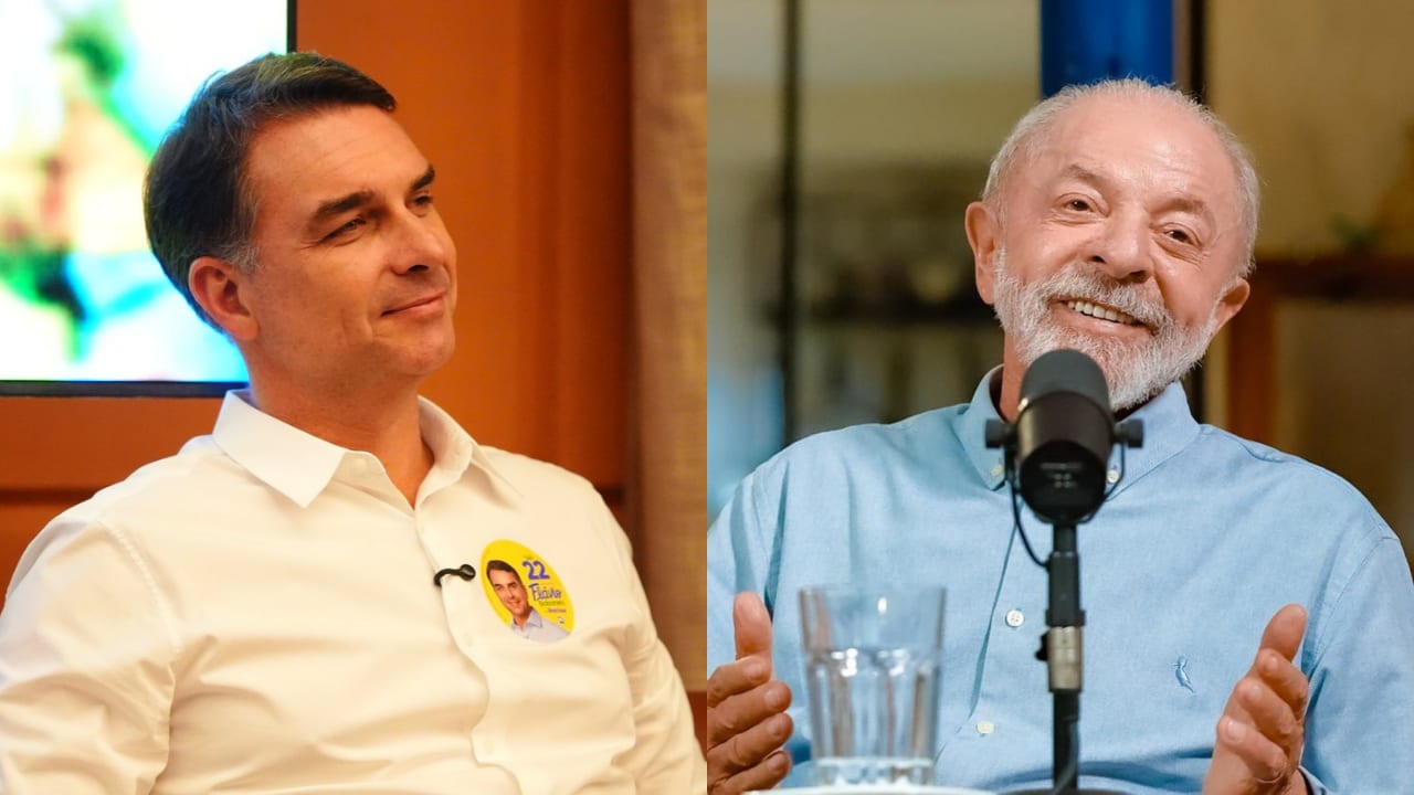 Empate técnico: Flávio Bolsonaro tem 47% e Lula 46% das intenções de voto, aponta Datafolha