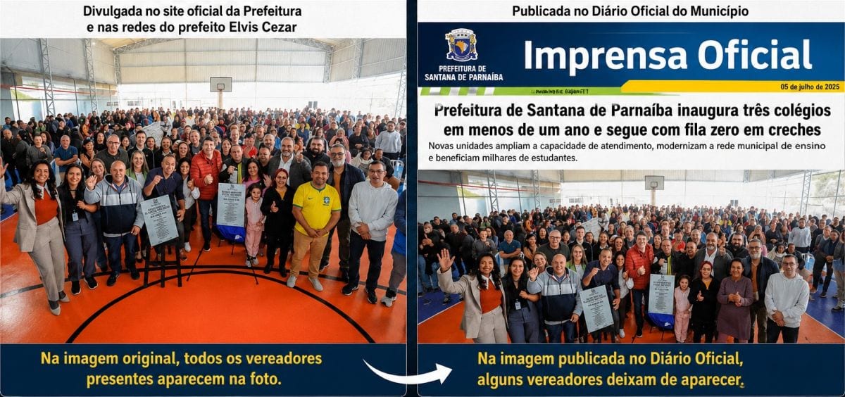 Prefeitura admite uso de IA que tirou três vereadores de foto do Diário Oficial