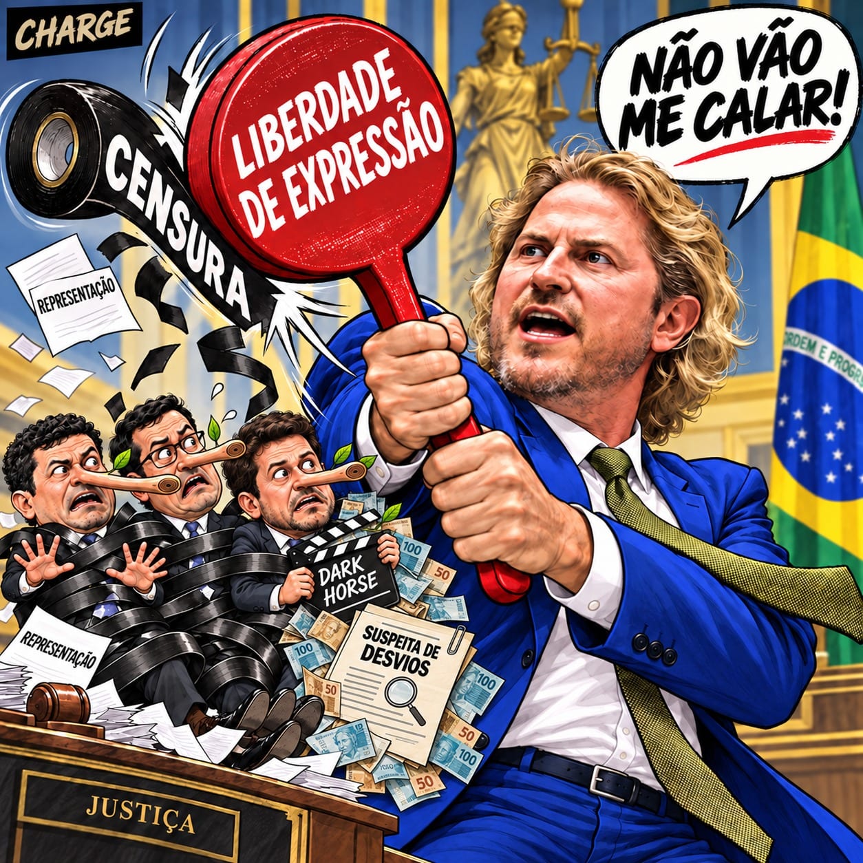 Moro, Deltan e Mário Frias tentam censurar Zeca Dirceu; ele reage