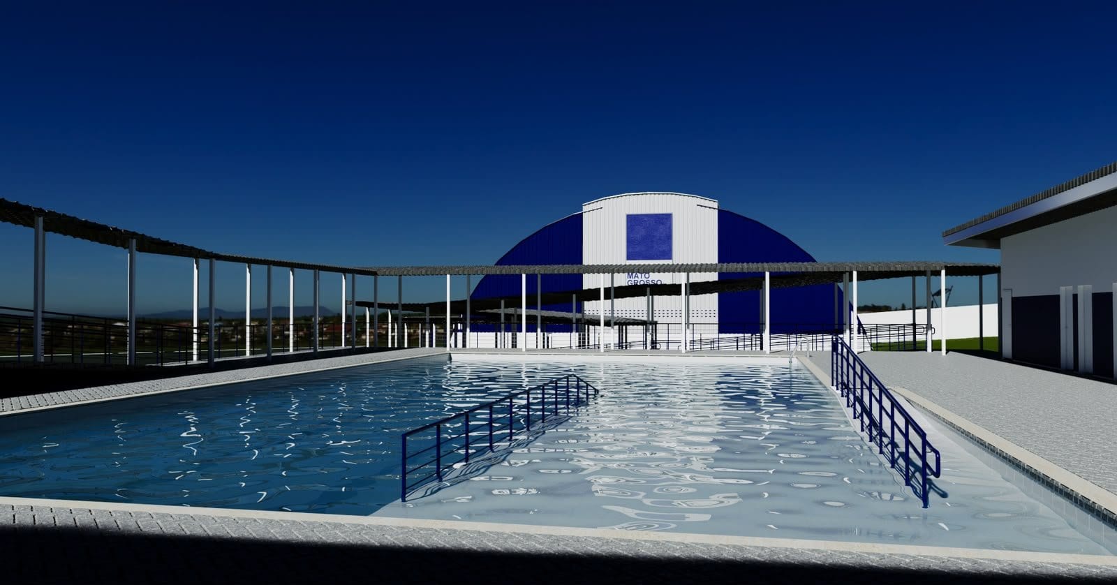 Barra do Garças ergue escola para 1.400 alunos com piscina olímpica