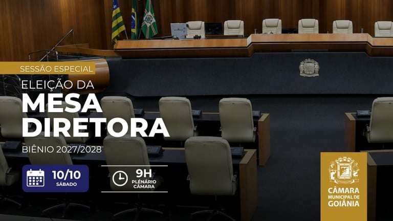 Sessão Extraordinária para eleição da Mesa Diretora da Câmara será no sábado (10)