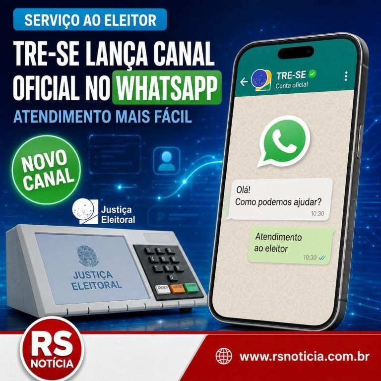 TRE‑SE lança canal oficial no WhatsApp para eleitores