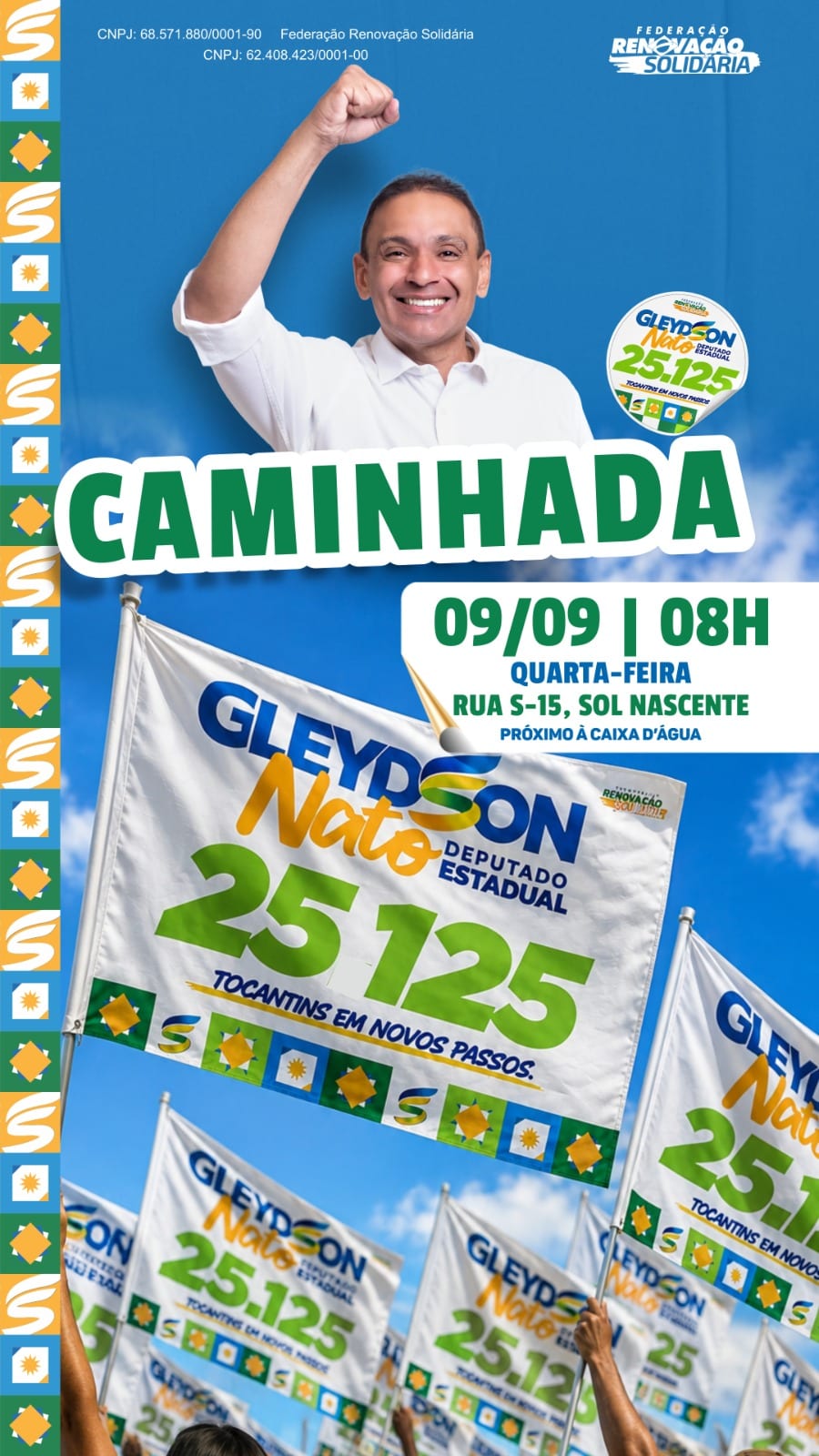 Gleydson Nato anuncia caminhada no Sol Nascente e visitou Santa Rita em Gurupi