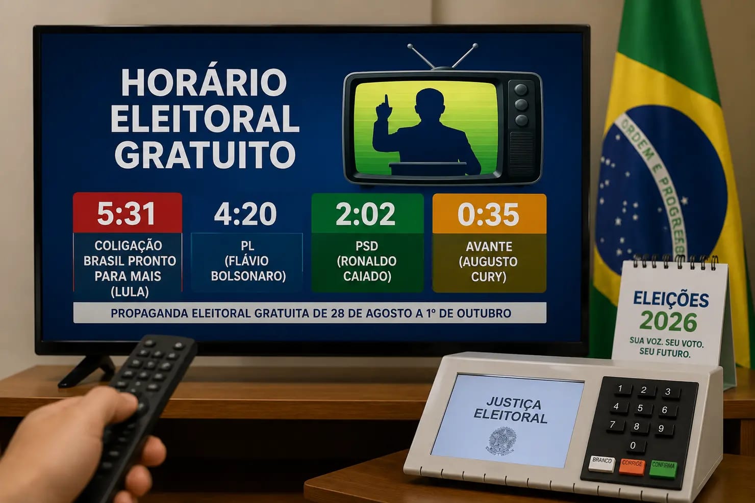 Lula terá maior tempo de TV nas eleições