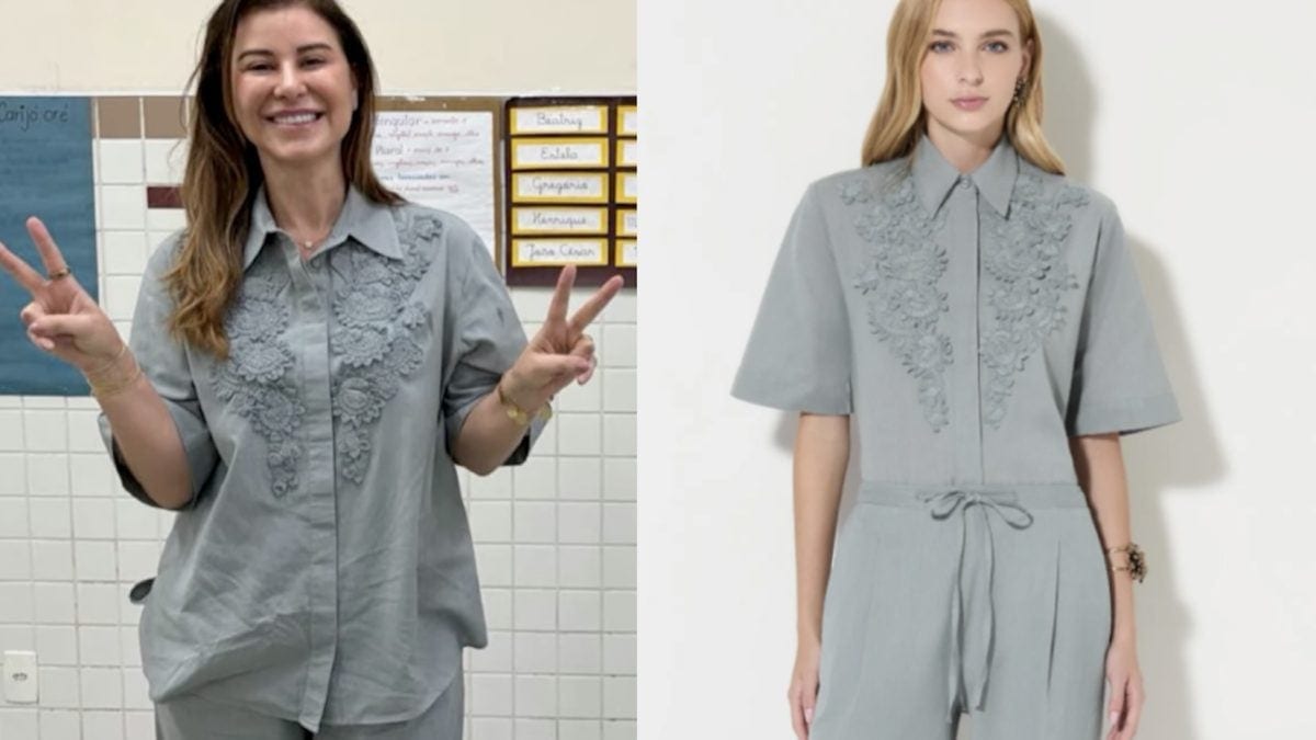 Fernanda Bolsonaro usa look de R$ 3.396 para votar com Flávio