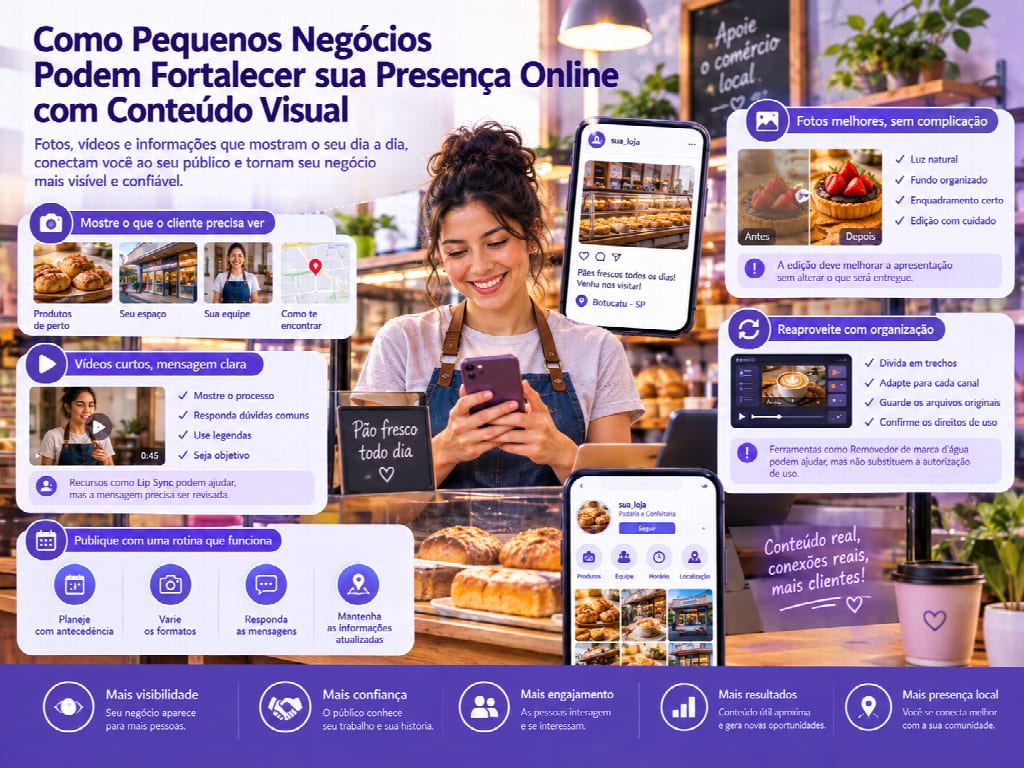 Como pequenos negócios podem fortalecer sua presença online com conteúdo visual