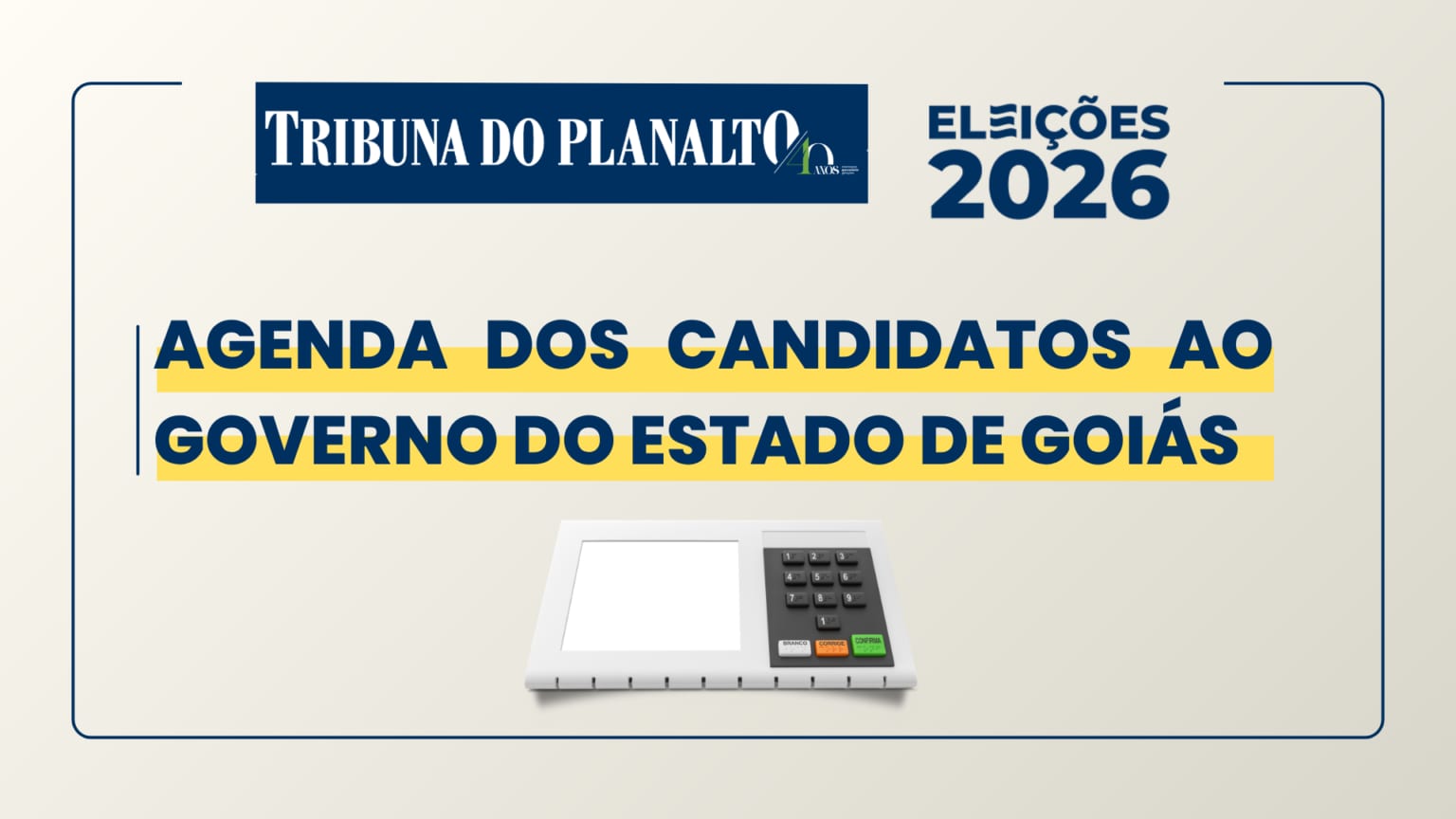 Candidatos ao governo de Goiás cumprem agendas nesta quarta (9)