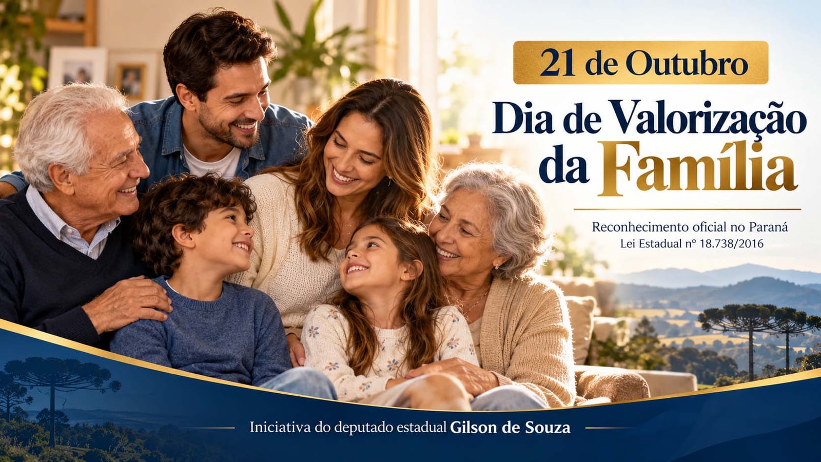 Lei estadual institui Dia da Valorização da Família no Paraná