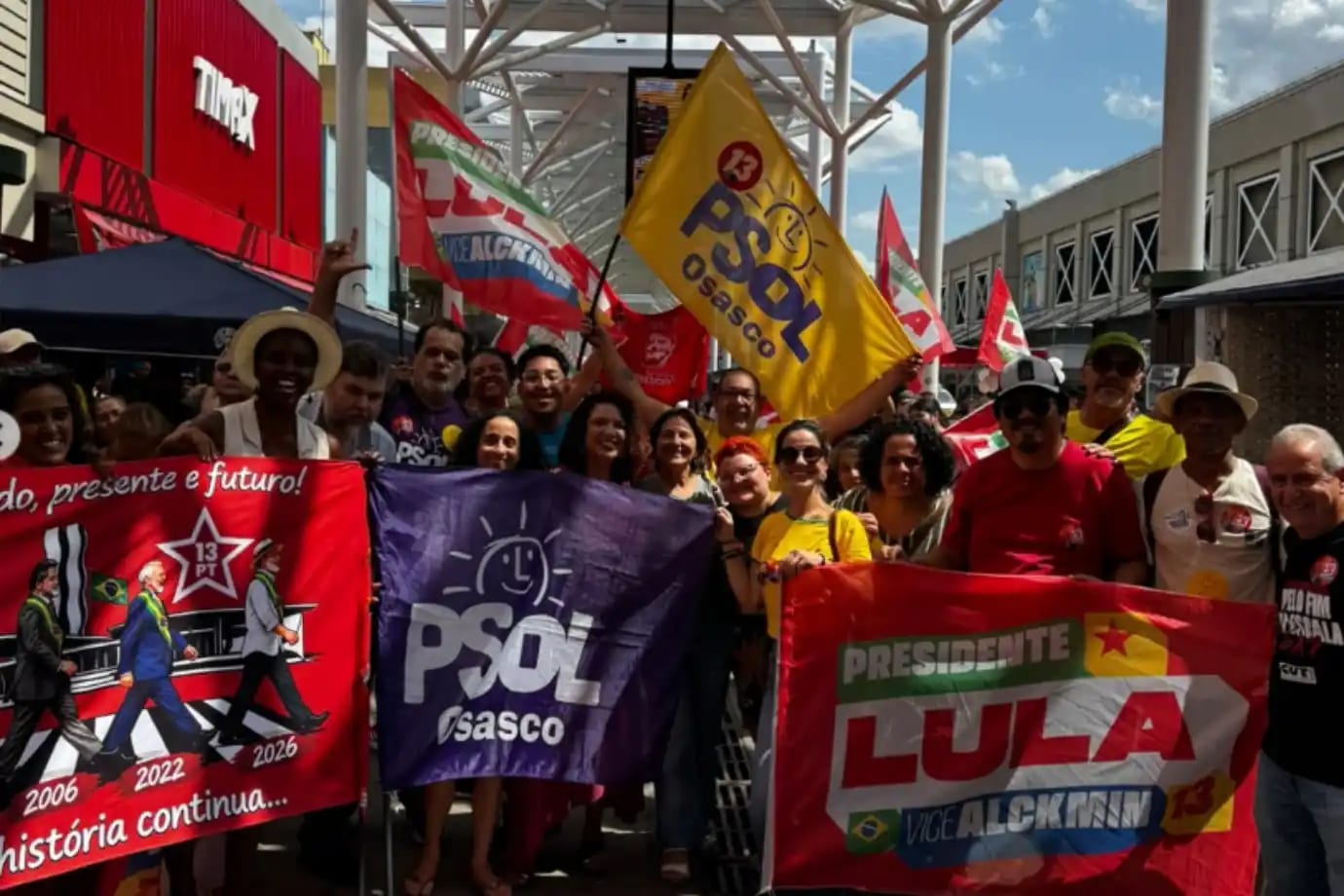 Ato pró-Lula no Calçadão de Osasco nesta quinta, às 18h