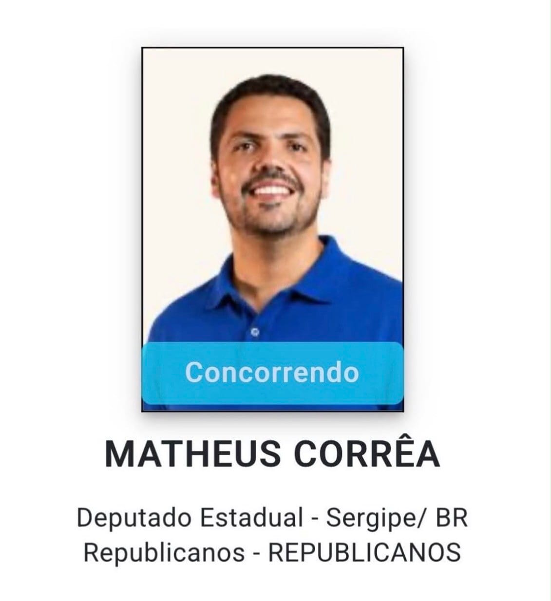 Mateus Corrêa registra candidatura a deputado estadual por Sergipe