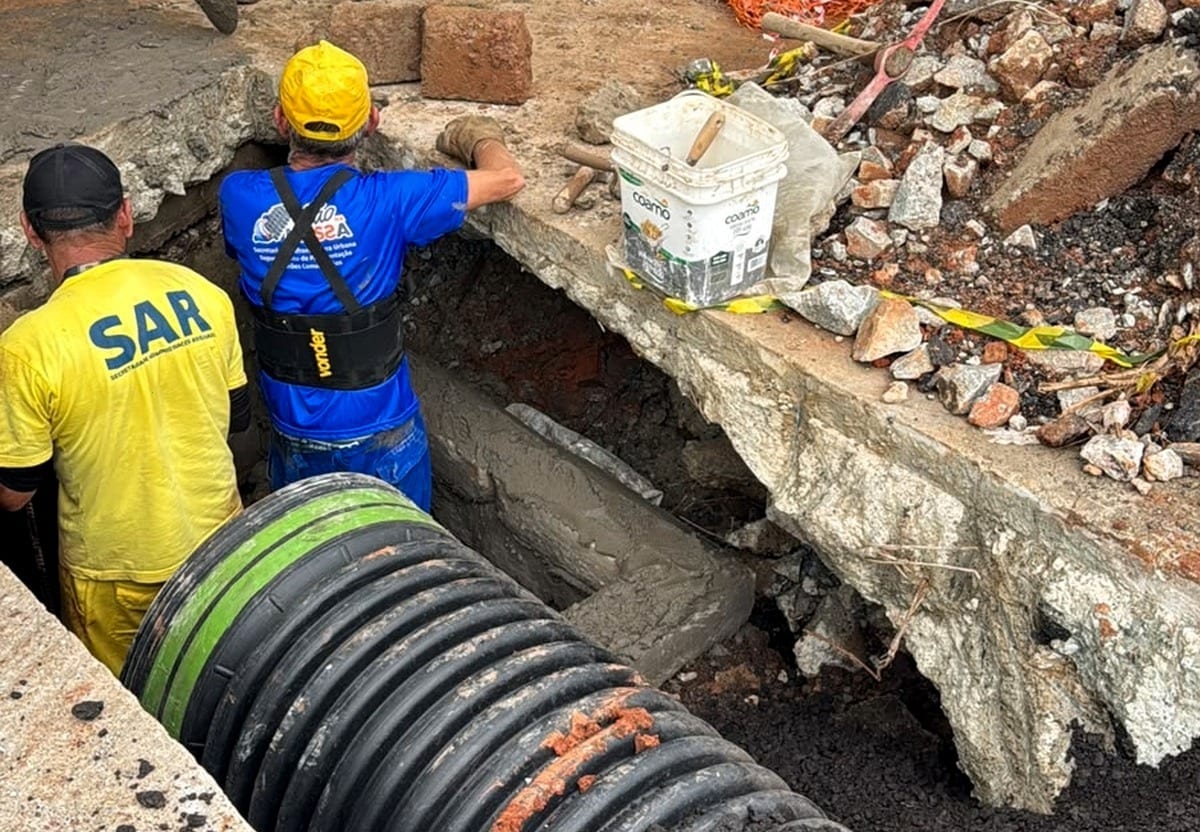 Prefeitura finaliza obras emergenciais em sistema de drenagem na região do Água Chata