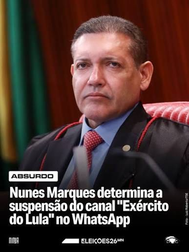 TSE determina suspensão de canal pró-Lula no WhatsApp e amplia debate sobre desinformação eleitoral