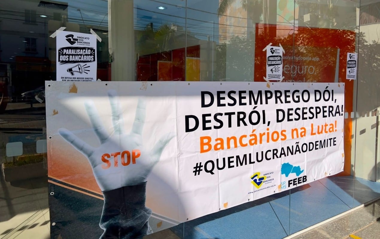 Bancários de Sorocaba e Itapetininga fazem paralisação nacional de 24 horas