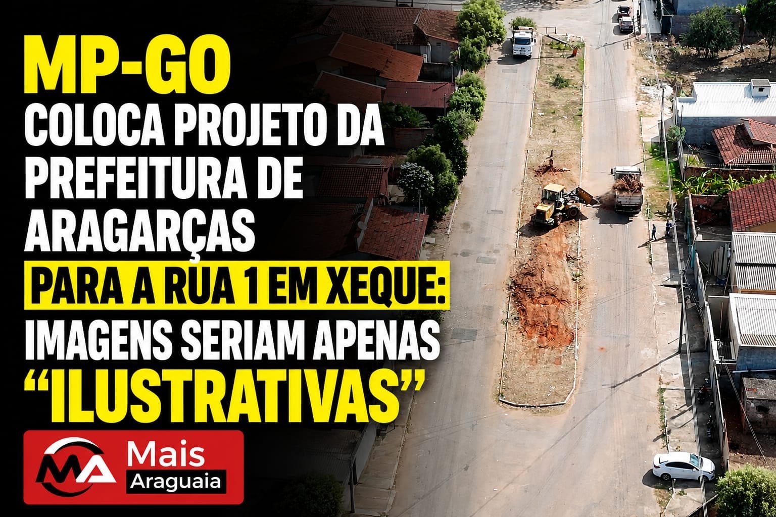 MP-GO suspende novas podas e retiradas na avenida central de Aragarças
