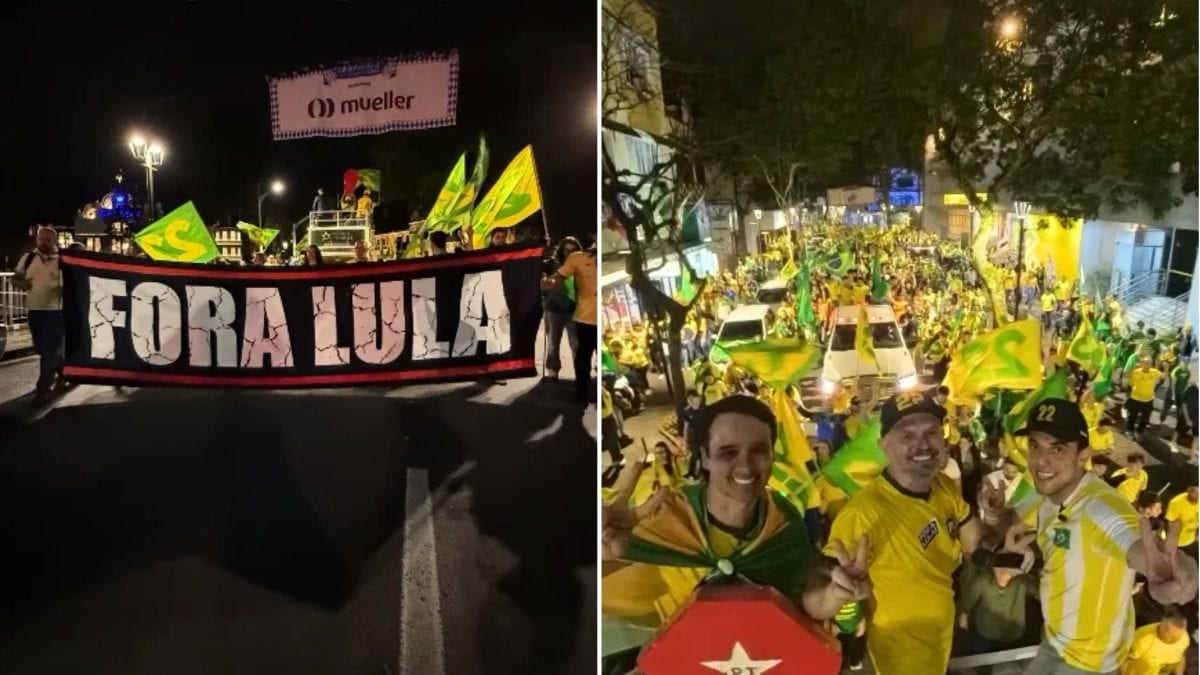 Bloco do 22 reúne apoiadores de Flávio Bolsonaro em Blumenau