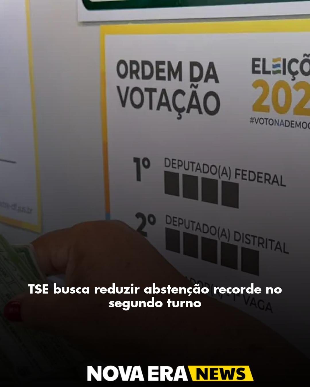 TSE busca reduzir abstenção recorde no segundo turno