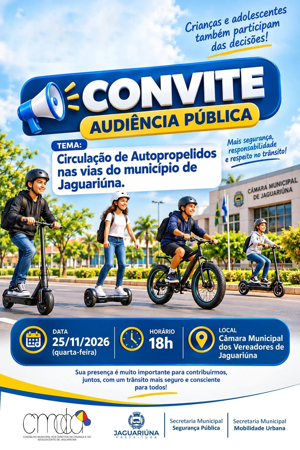 CMDCAJ debate segurança de veículos autopropelidos em Jaguariúna