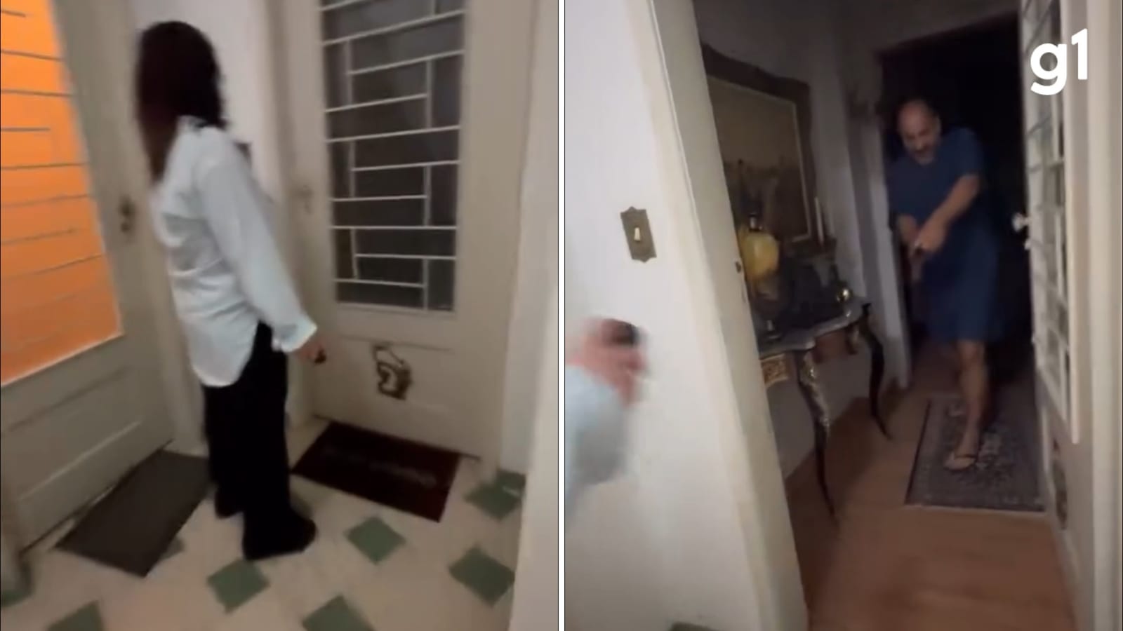 VÍDEO: Após conflito por bandeira política, tenente-coronel da reserva recebe vizinhas armado na porta de apartamento em