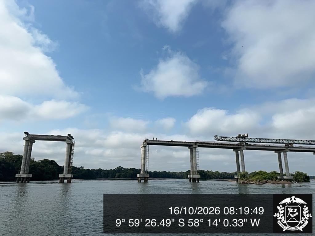 Maior ponte de Mato Grosso chega a 77% de execução