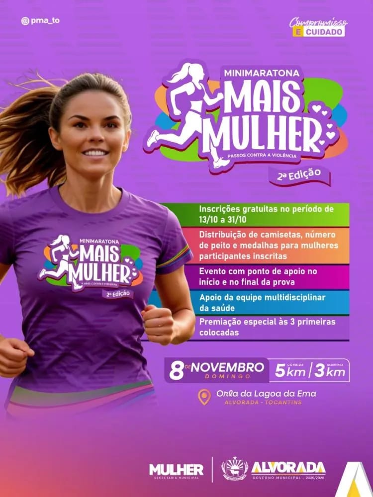 Prefeitura de Alvorada abre inscrições para 2ª edição da Minimaratonа Mais Mulher