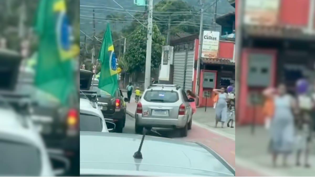 Homem é preso após atropelar crianças durante manifestação em Ilhabela