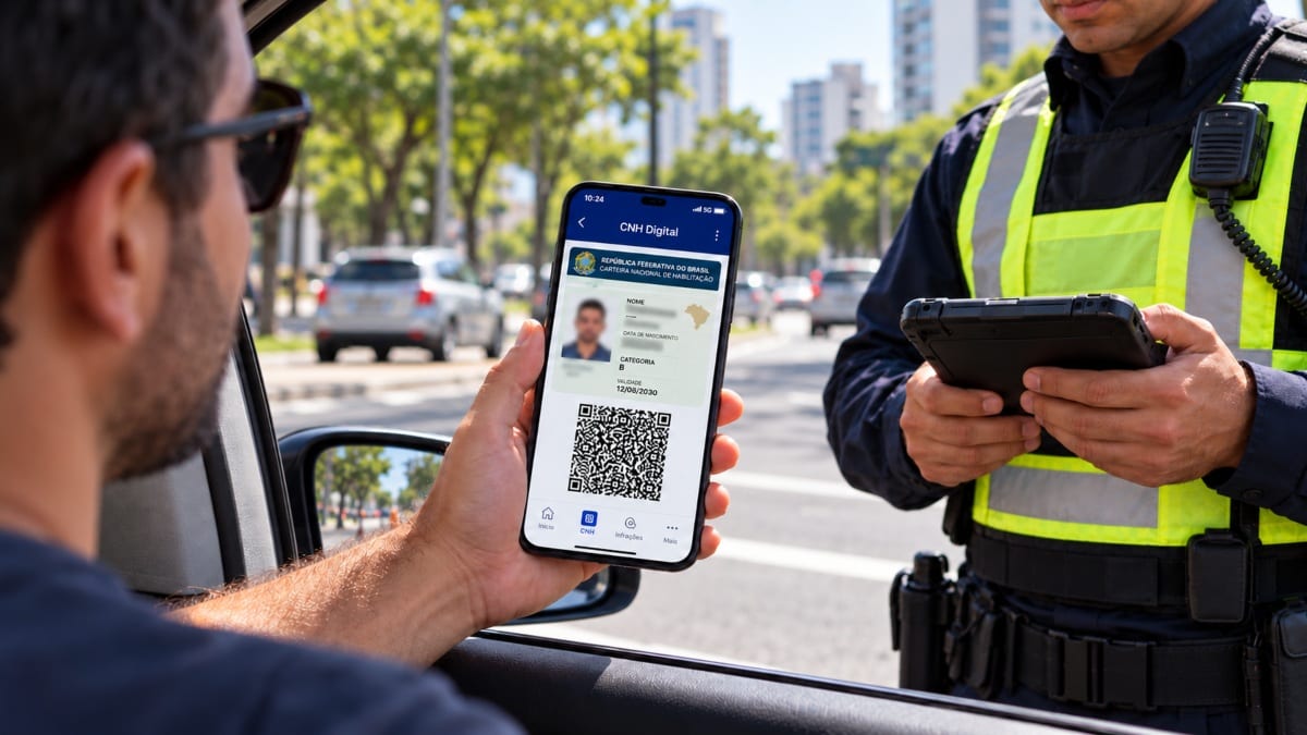 Motorista é parado em blitz, mostra print da CNH digital no celular, agente recusa e ele descobre detalhe que pode deixa