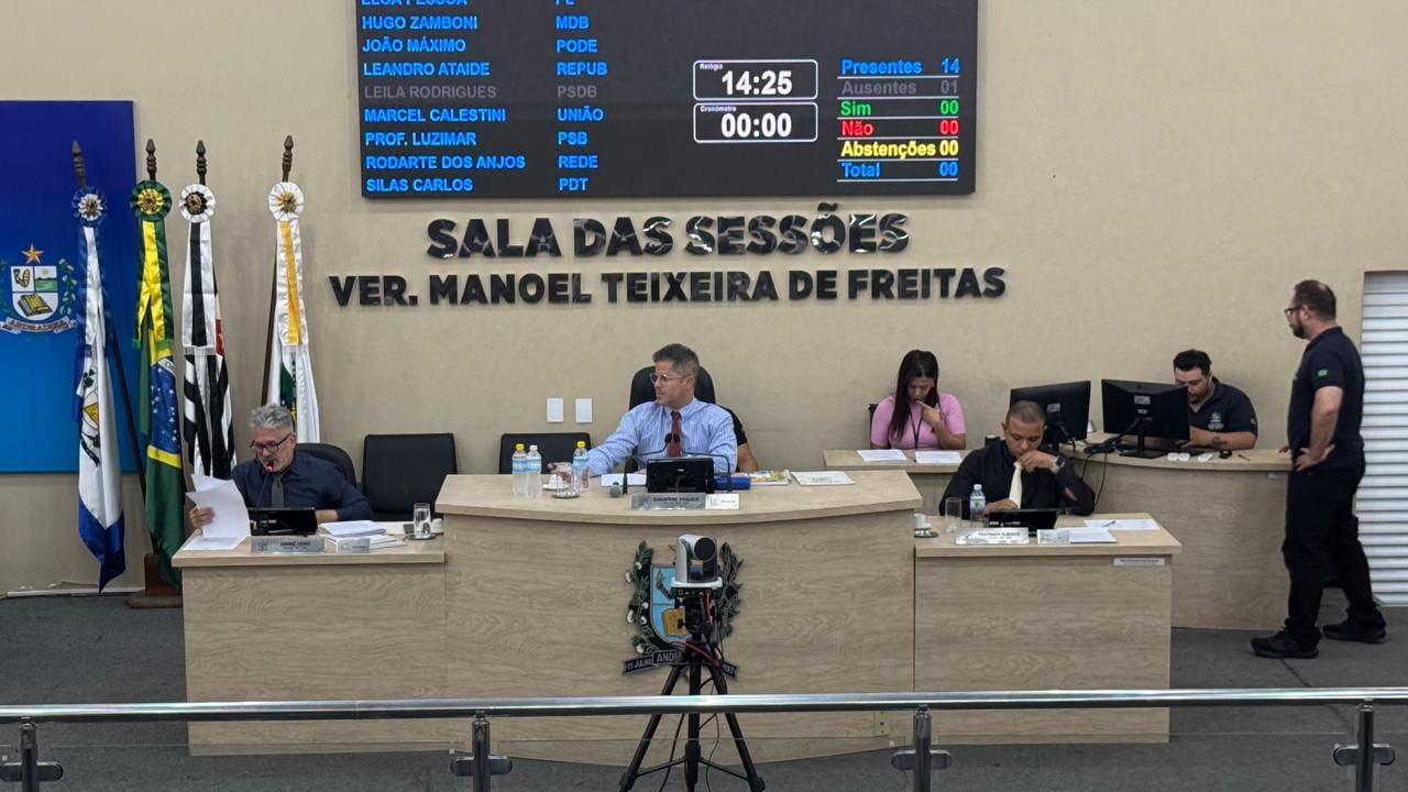 Câmara de Andradina debate saúde, sustentabilidade e homenagens na 25ª sessão
