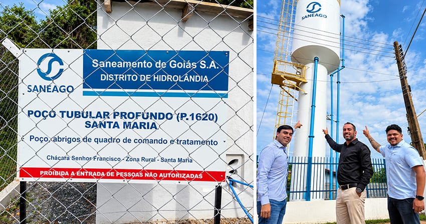 Santa Maria ganha água tratada; GO-589 terá 11,84 km de pavimentação