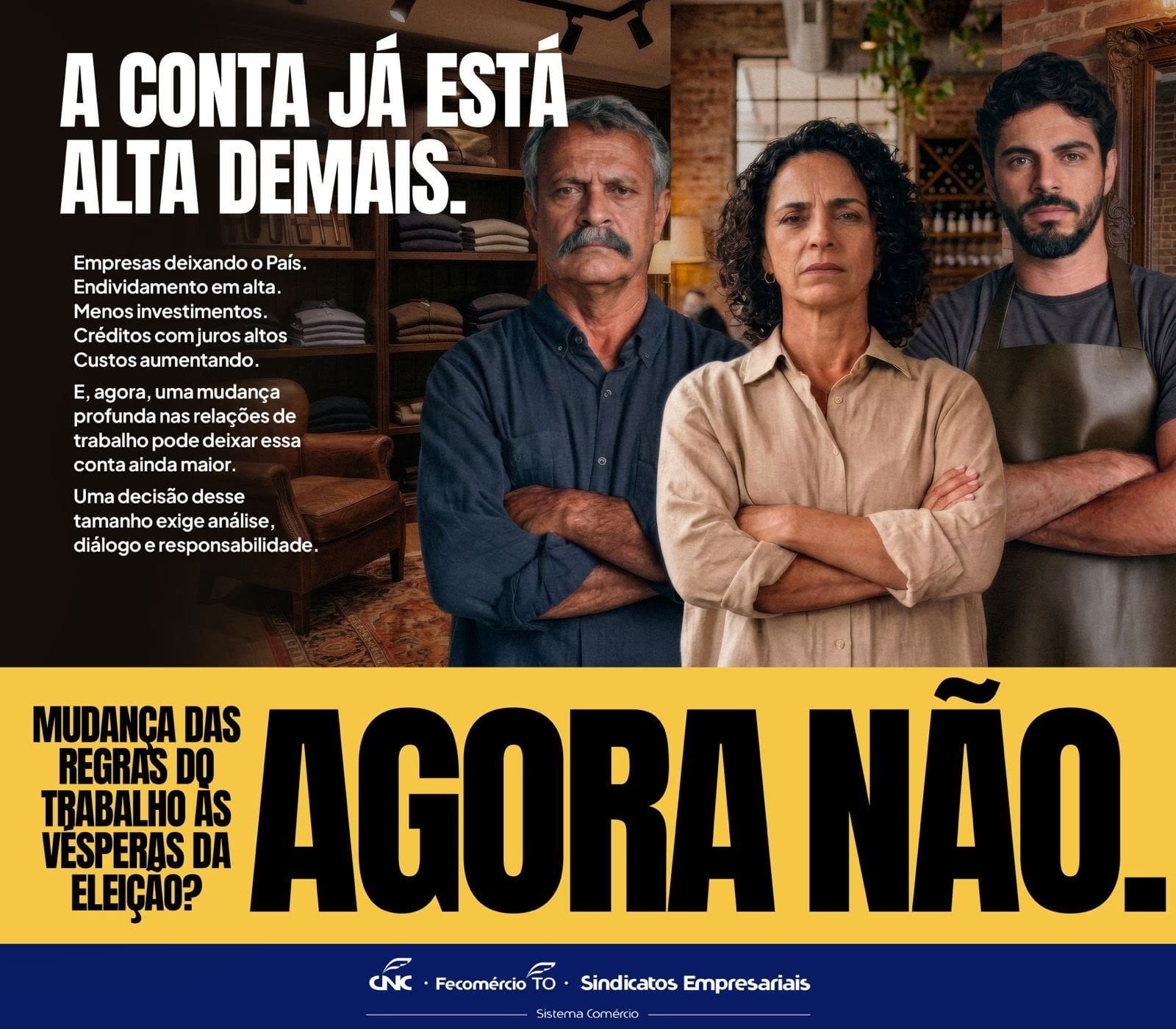 Comércio, serviços e turismo fazem apelo para que PEC do fim da escala 6×1 não seja votada antes das eleições