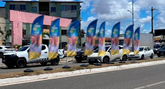 TRE-SE apreende 174 wind banners em operação de fiscalização