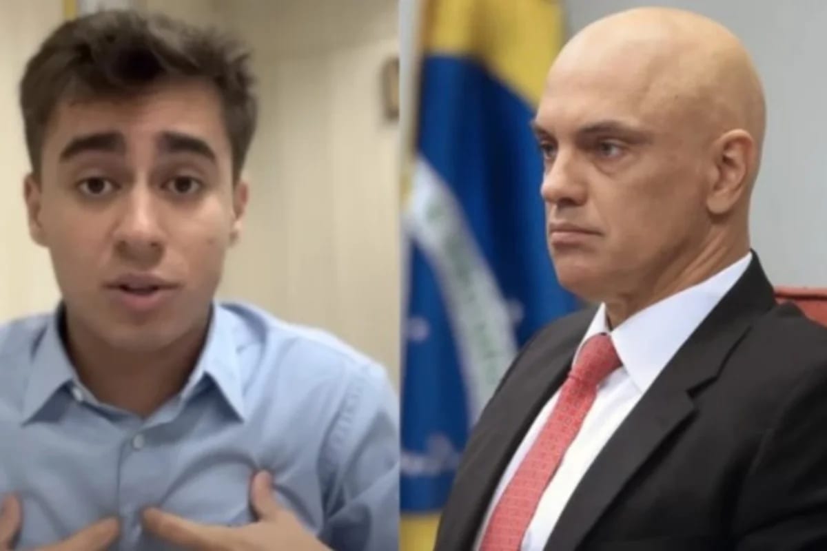 Nikolas veste camiseta com frase ofensiva a Alexandre de Moraes