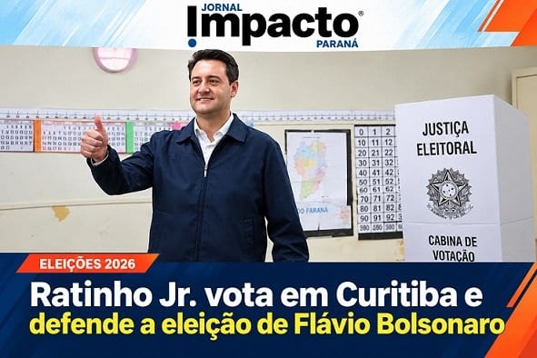 RATINHO JR. VOTA EM CURITIBA E DEFENDE A VITÓRIA NA ELEIÇÃO DE FLÁVIO BOLSONARO