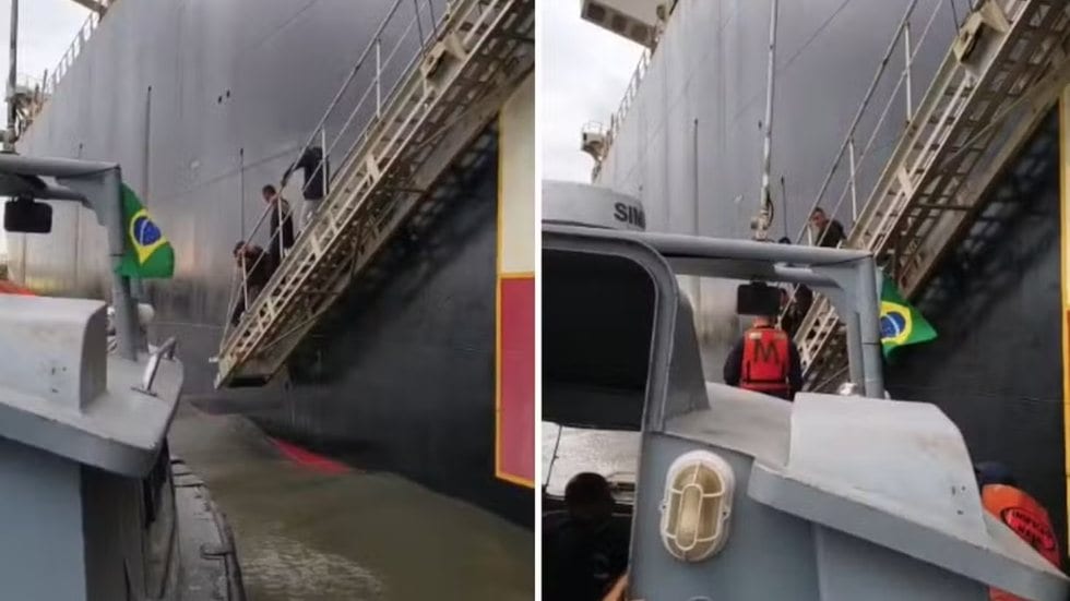 Navio mercante resgata quatro pessoas após naufrágio próximo a Ilhabela