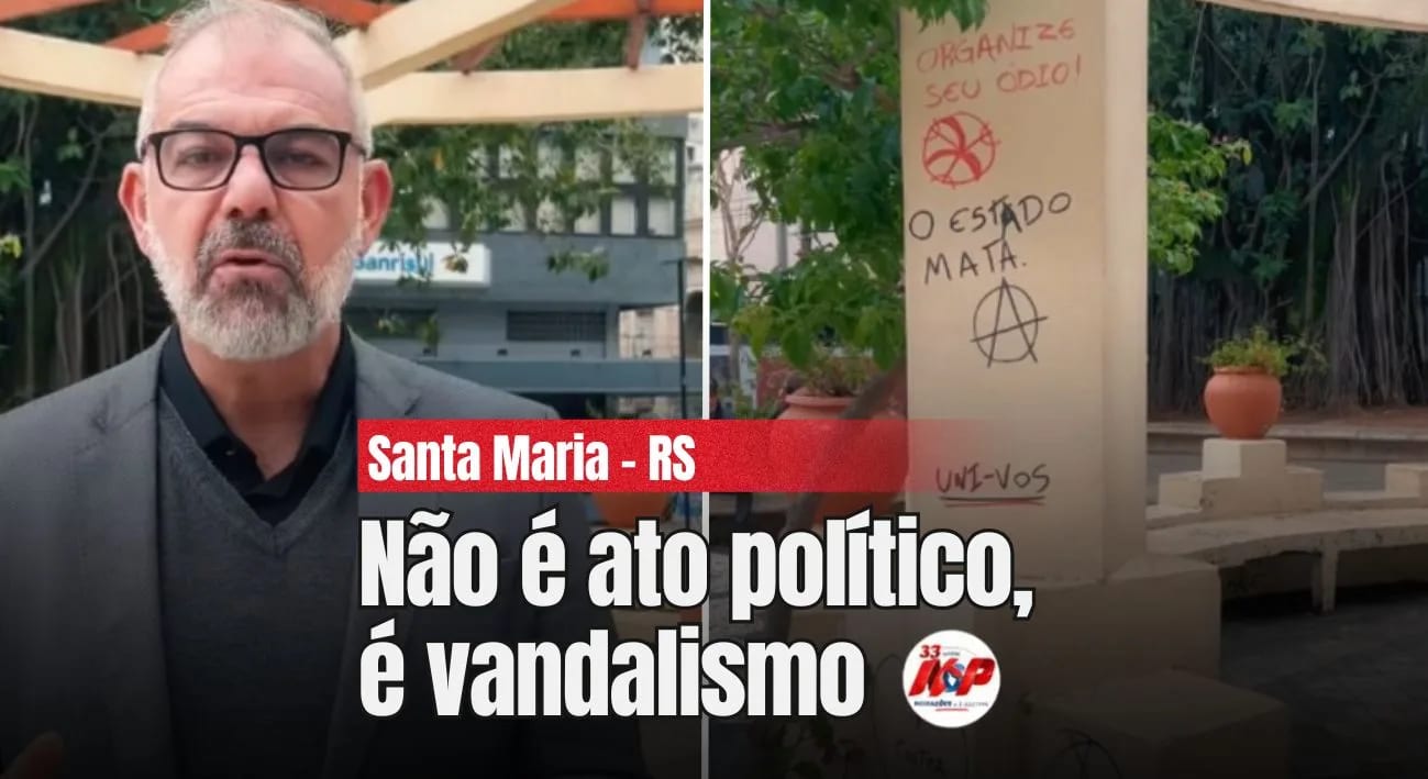 Prefeito cobra responsabilização por pichação após ato pró-Lula