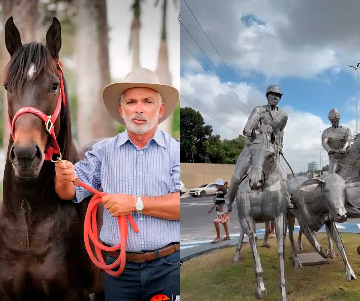 Entrada de Lagarto ganha Monumento à Vaquejada doado por Geraldo Magela
