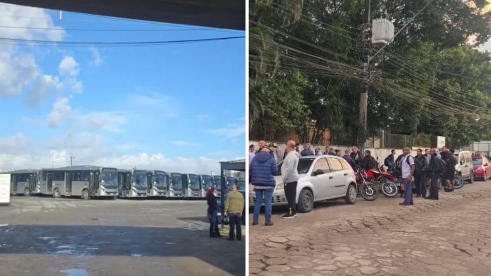 Greve geral de motoristas paralisa 100% da frota de ônibus em Guarujá nesta terça-feira (27)