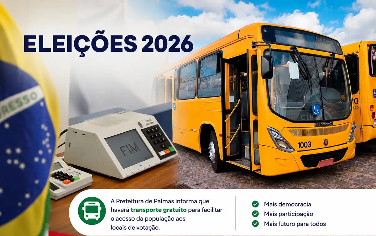 Palmas anuncia sete rotas de transporte gratuito para as Eleições