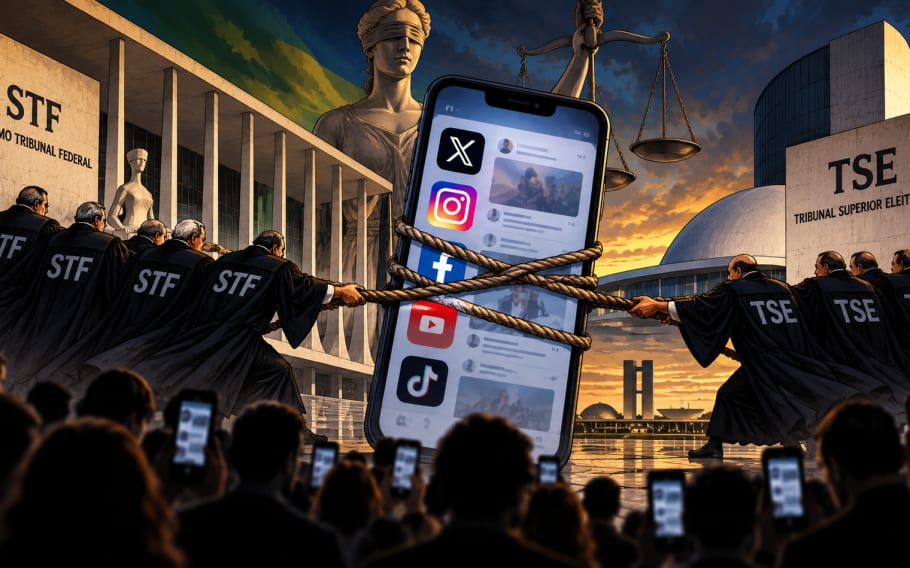 STF e TSE em conflito sobre remoção de posts, a um dia das eleições de 2026
