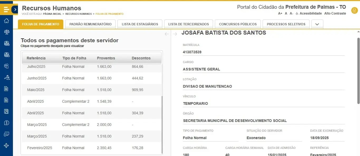 Prefeitura de Palmas contratou em 2025 homem que já havia sido preso por suspeita de estupro
