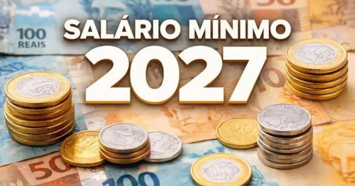 Salário mínimo 2027 projetado em R$ 1.741 no PLOA
