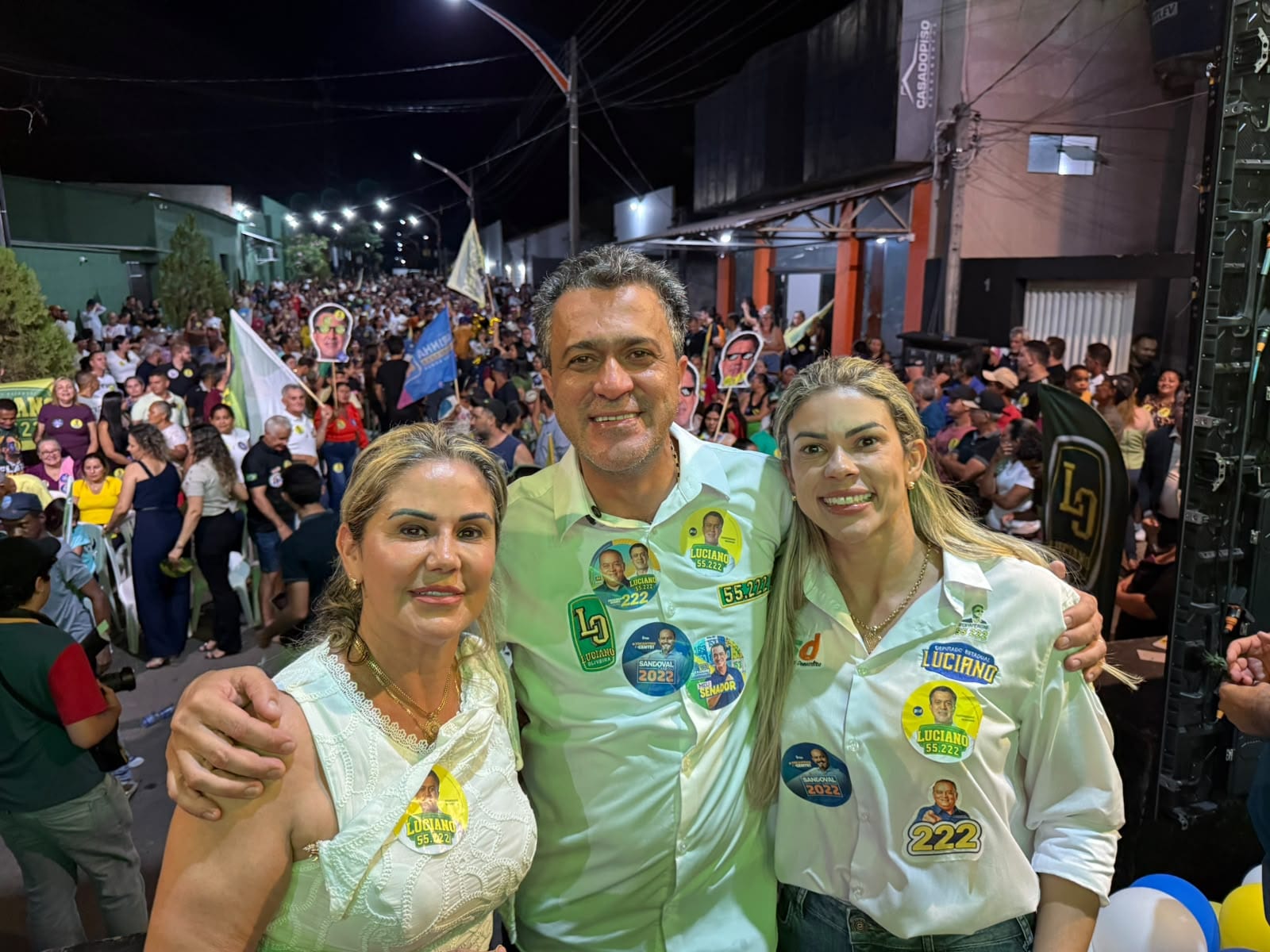 Prefeita Nega elogia Luciano Oliveira no encerramento de campanha em Goianorte