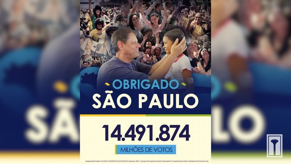 Tarcísio é o candidato a governador mais votado em Ilha Solteira
