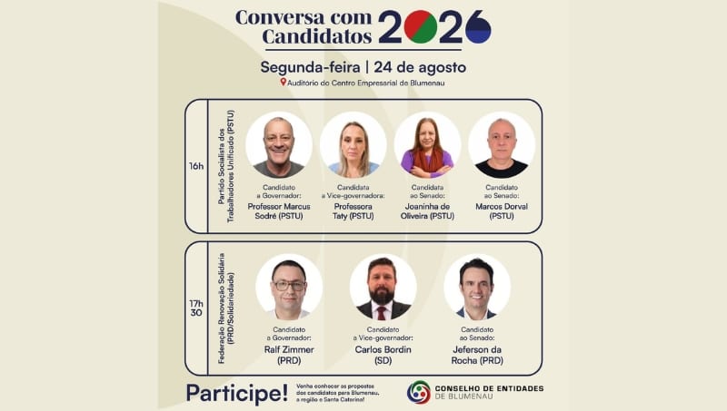 Rubens Serpa chama de ‘perda de tempo’ encontro com candidatos em Blumenau