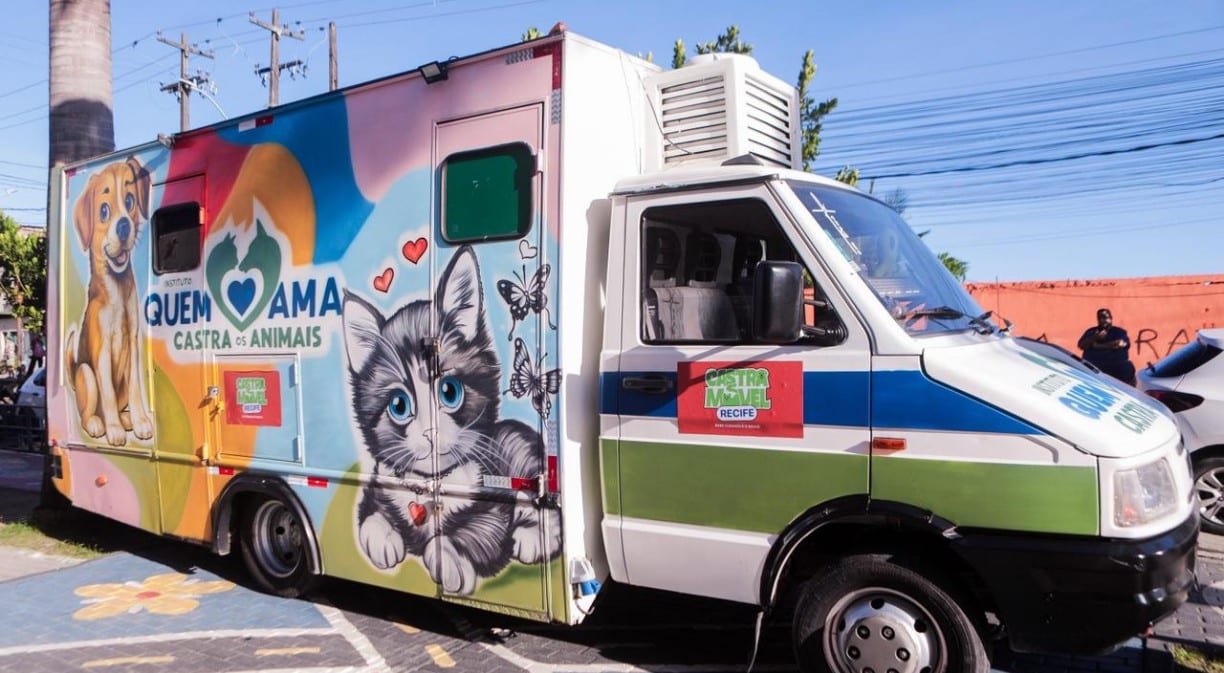 Castramóvel abre 1.354 vagas gratuitas para castração de cães e gatos no Recife em setembro