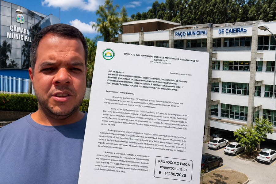 Sindicato de Caieiras pede novo projeto para reajuste e quer votação em 2026