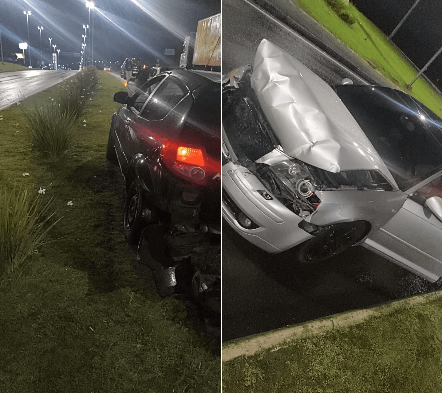 Colisão entre dois veículos deixa uma pessoa ferida no Trevo da Tramontina, em Farroupilha