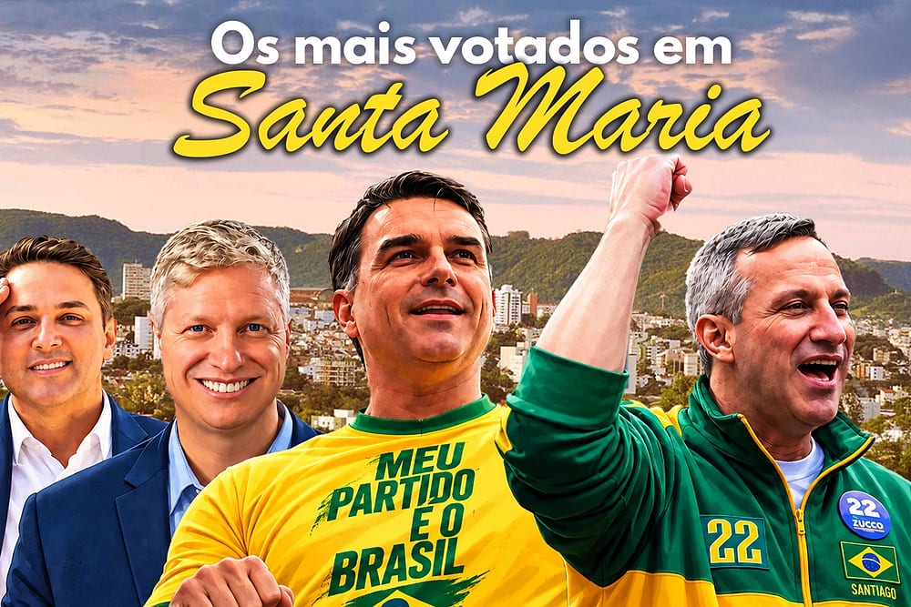 Eleições 2026: quem foi mais votado em Santa Maria (RS) no 1º turno