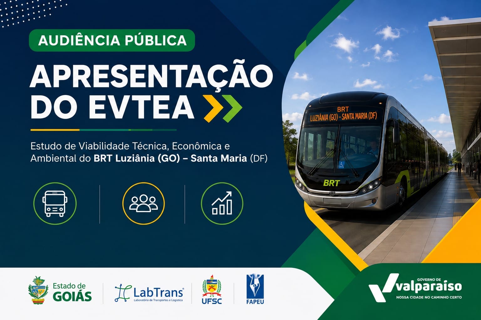 Estudo apresenta viabilidade de BRT pelo Entorno Sul com corredor pela BR-040